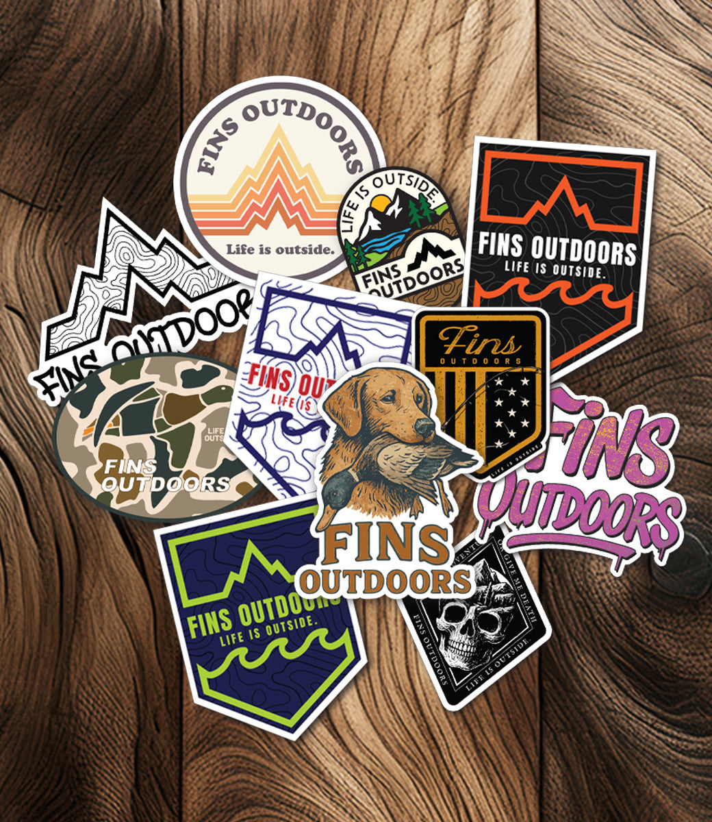 Outdoor Stickers & Decals | Durable Adventure Stickers by Fins Outdoors