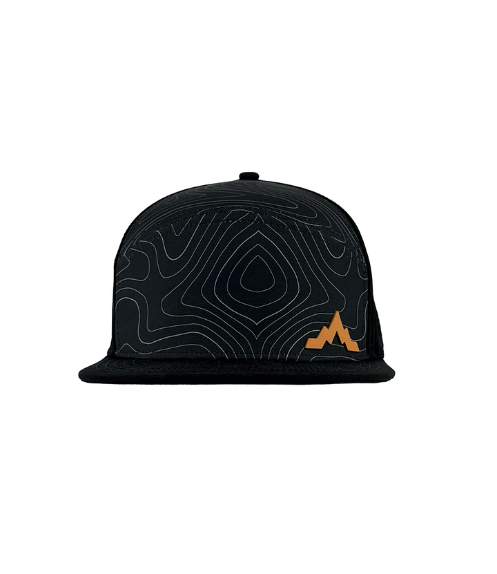 Black Topo Horizon Performance Hat