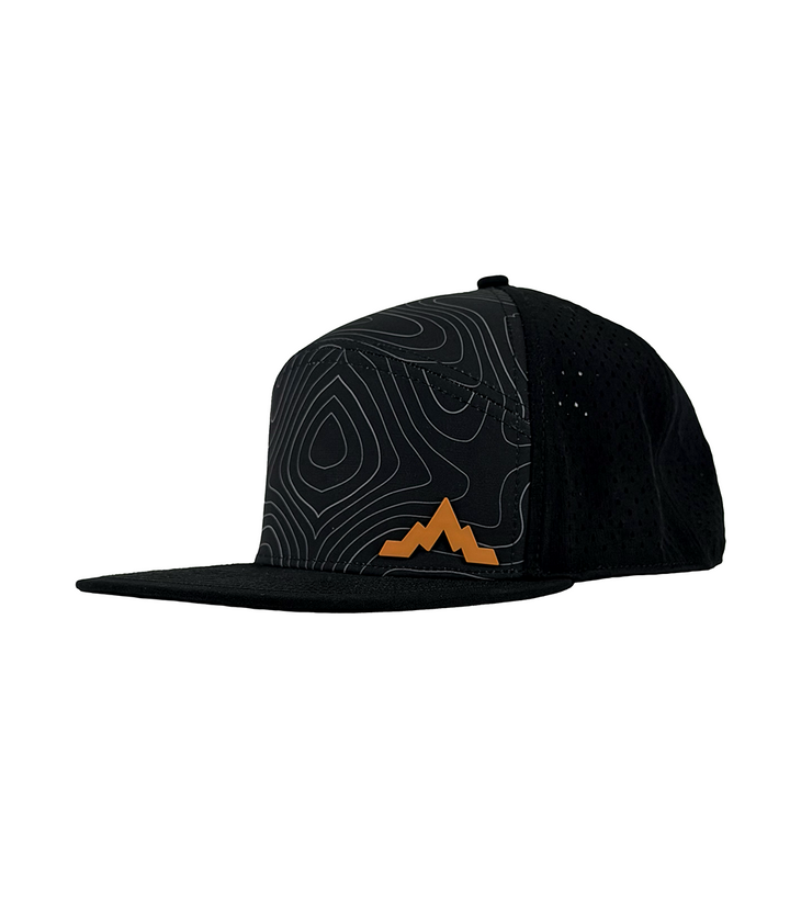 Black Topo Horizon Performance Hat