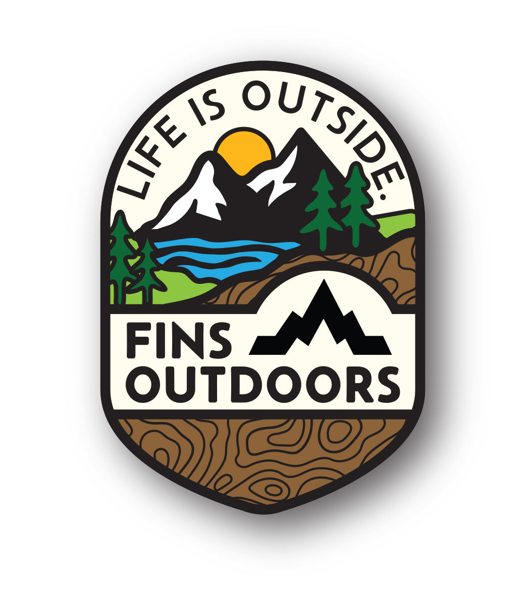 Fins Outdoors Stickers
