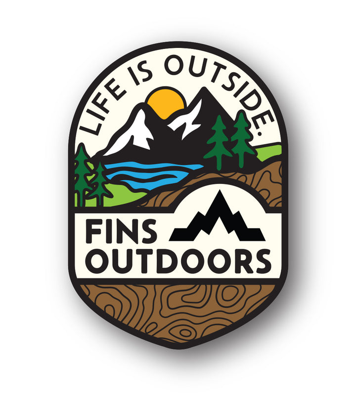 Fins Outdoors Stickers