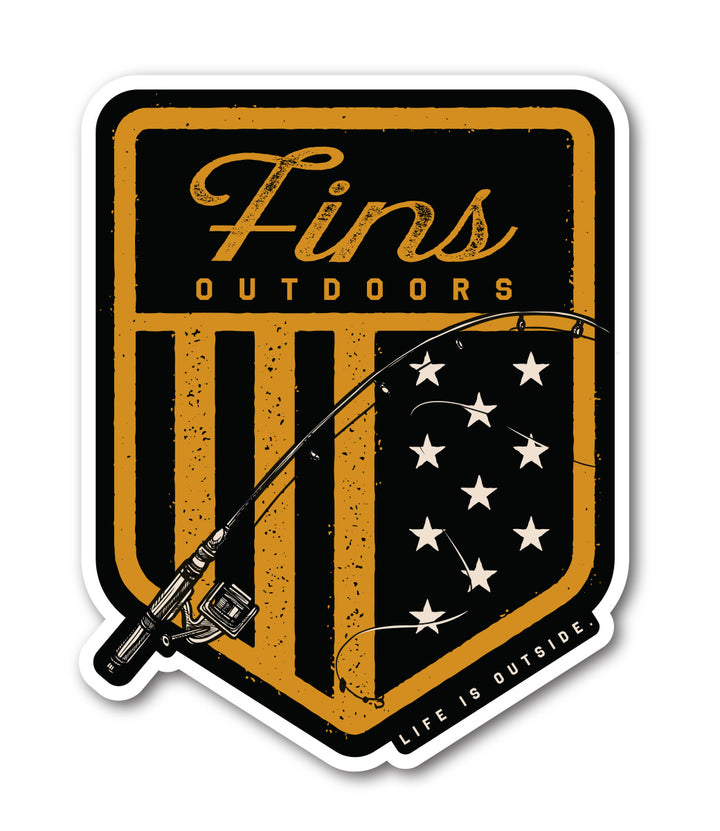 Fins Outdoors Stickers