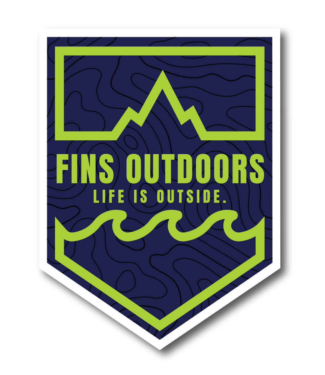 Fins Outdoors Stickers
