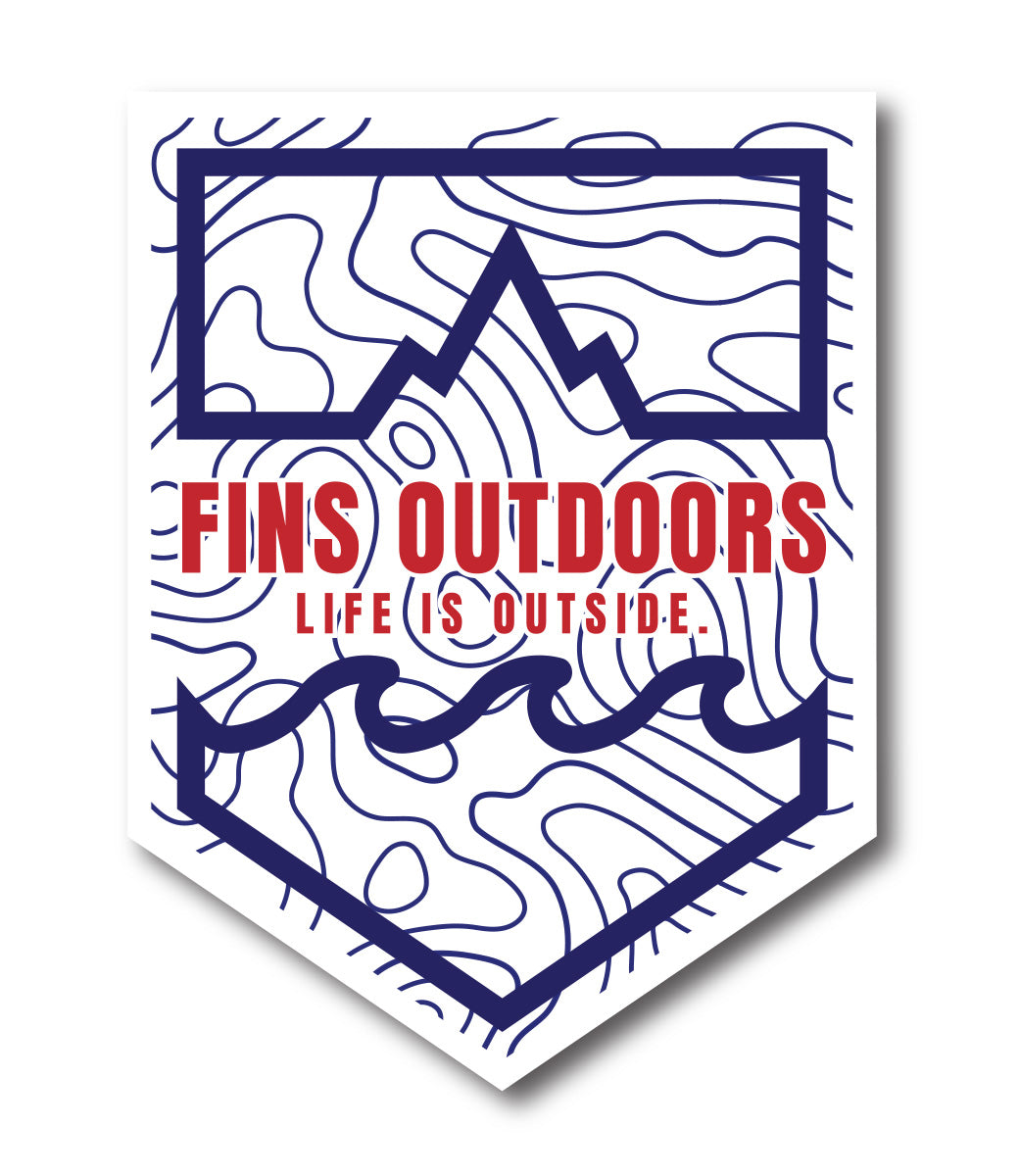 Fins Outdoors Stickers