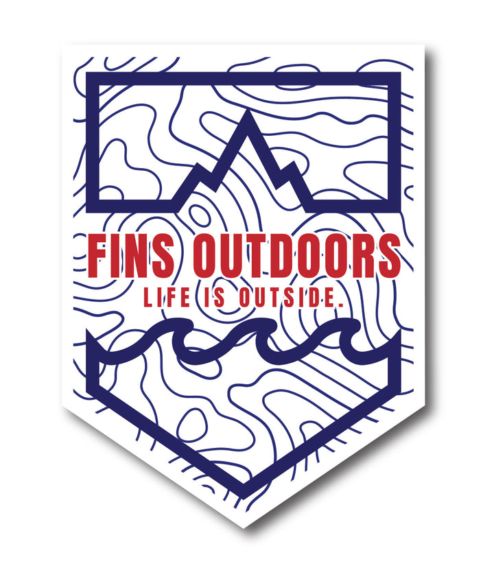 Fins Outdoors Stickers