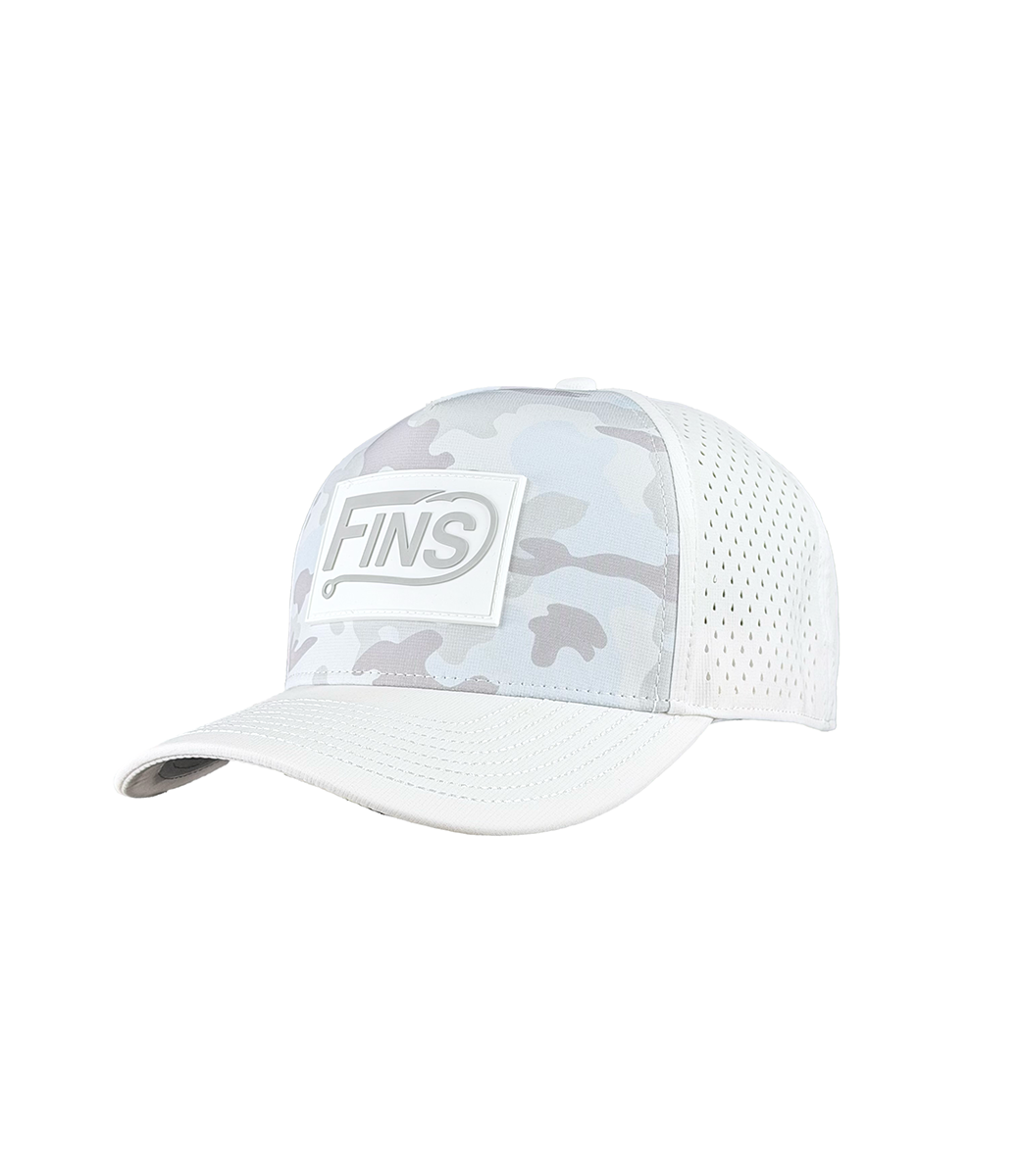 Snow Camo Angler Performance Hat